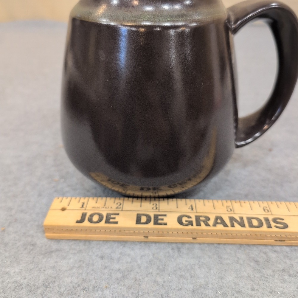 Franciscan Ceramic Pitcher Black Satin Glaze Mid Century Modern Serving Carafe - Picture 9 of 10